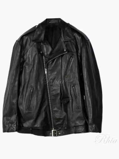 Porterville Jumbo Biker Jacket RU02D6773 LRI09 - RICK OWENS - BALAAN 1