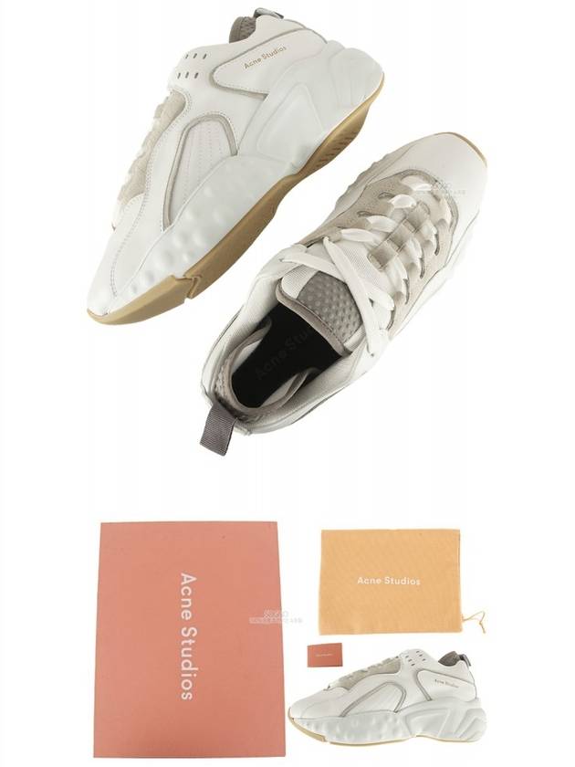 Rockaway Leather Low Top Sneakers White - ACNE STUDIOS - BALAAN 9