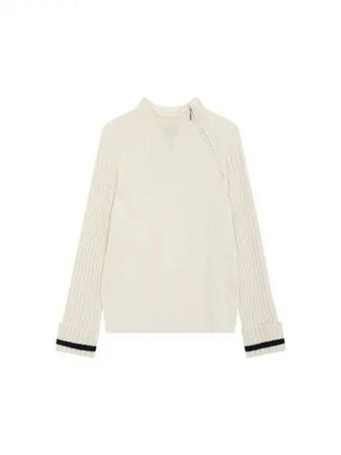 Women s Cashmere Blend Zipper Neck Knit Ivory 271054 - EMPORIO ARMANI - BALAAN 1