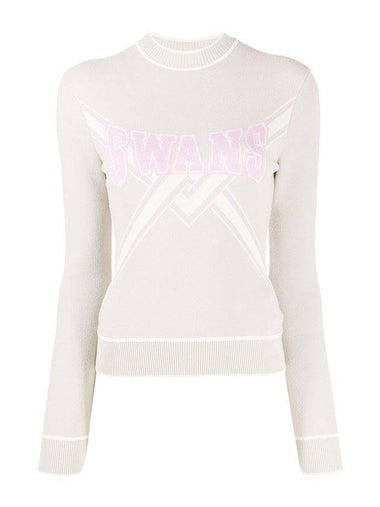 Offwhite swans crop knit top gray - OFF WHITE - BALAAN 1