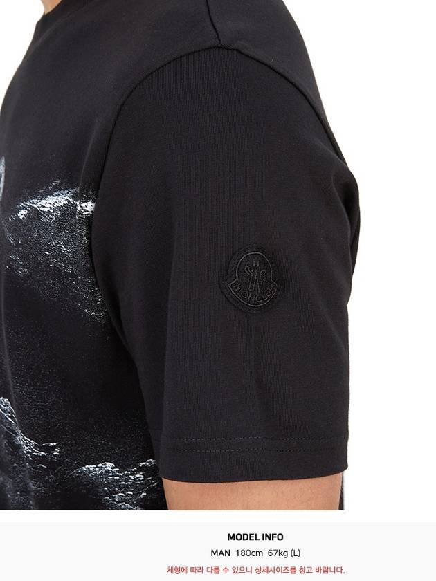 Men s short sleeve t shirt 8C00050 89AKK 998 - MONCLER - BALAAN 6