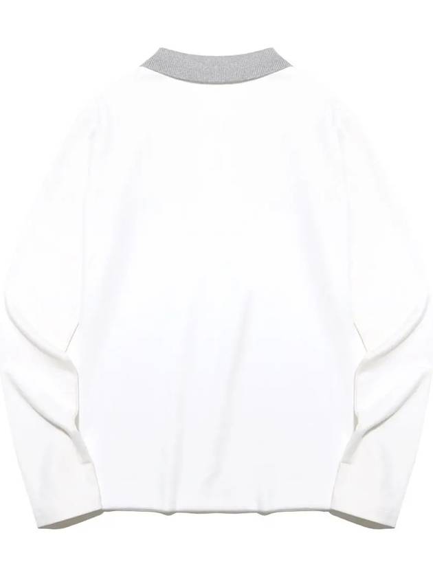 Ribbed outer brushed collar color combination t-shirt WHITE - 20THHOLE - BALAAN 3