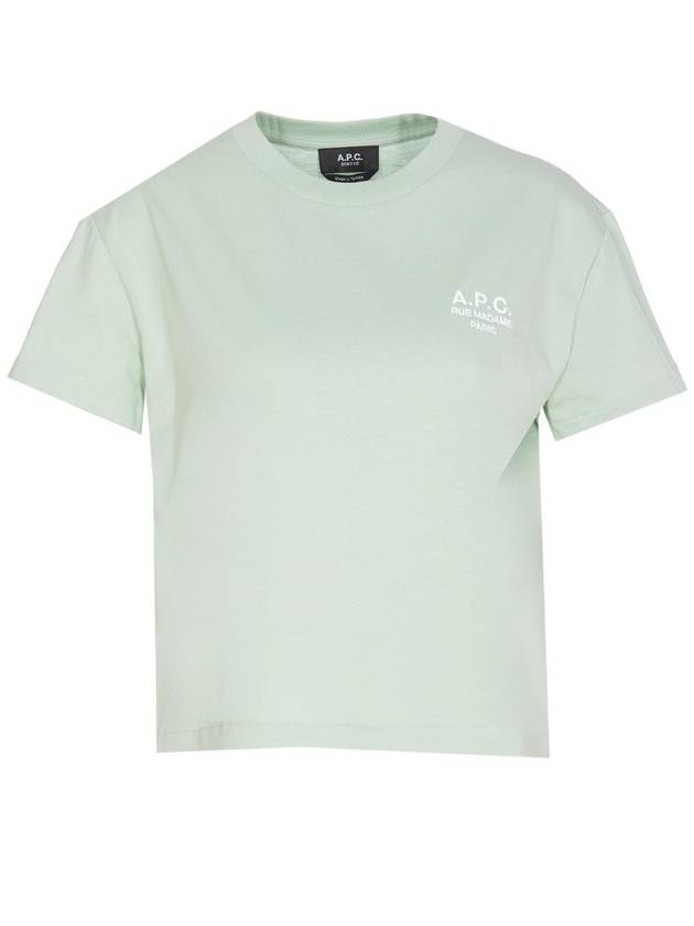 Boxy Rue Madame Short Sleeve T-Shirt Green - A.P.C. - BALAAN 1