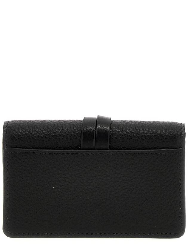 Alphabet Leather Flap Card Wallet Black - CHLOE - BALAAN 3