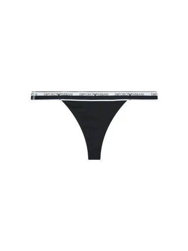 UNDERWEAR Women s Logo Line Band Thong Black - EMPORIO ARMANI - BALAAN 1