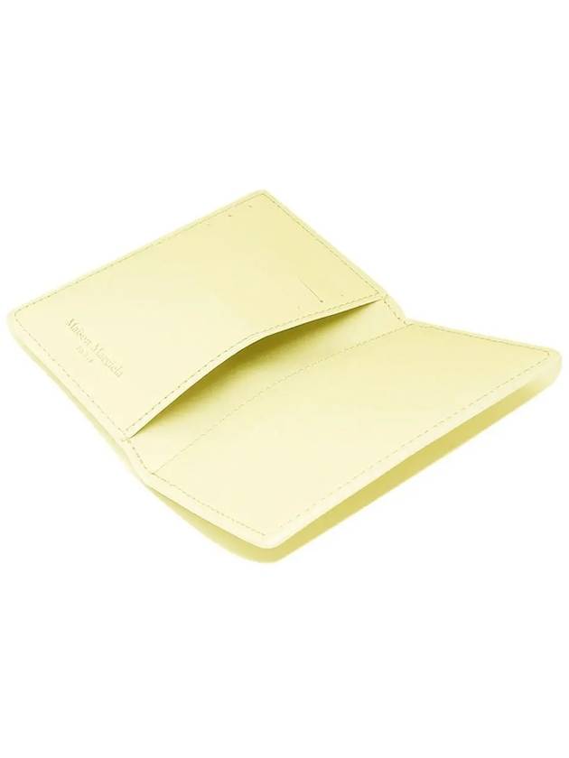 Stitched Bi-Fold Leather Card Wallet Lemon - MAISON MARGIELA - BALAAN 5