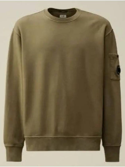 Brushed and Emerized Diagonal Fleece Lens Sweatshirt Beige - CP COMPANY - BALAAN 2