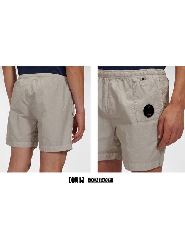 Lens Pocket Swim Shorts Grey - CP COMPANY - BALAAN.