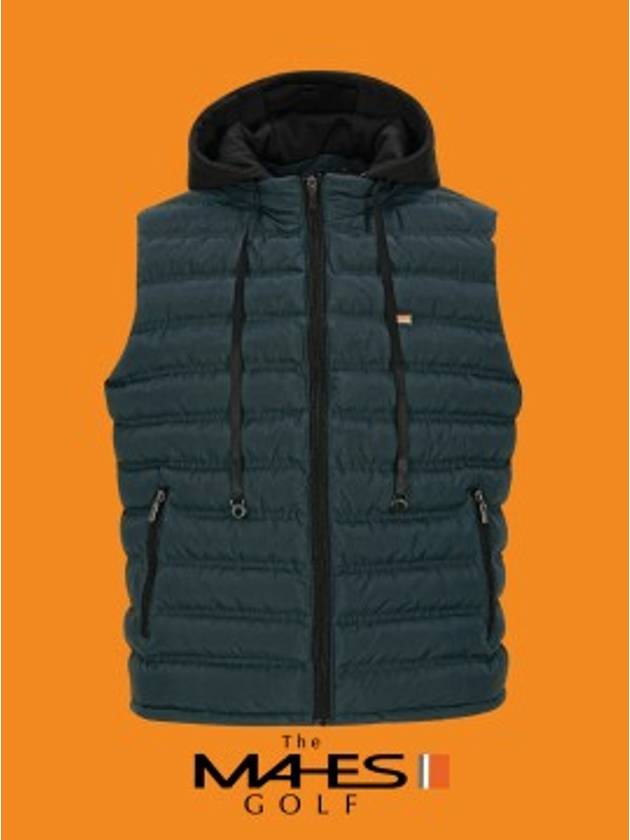 Logo Down Padding Orange Label Homme Heated Lining Hooded Padding Vest GV10146 - MAHES - BALAAN 1