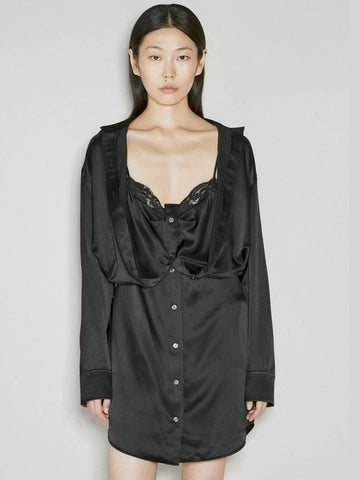 layered button down dress WITH CAMISOLE 4WC4236229 001 B0110948877 - ALEXANDER WANG - BALAAN 1