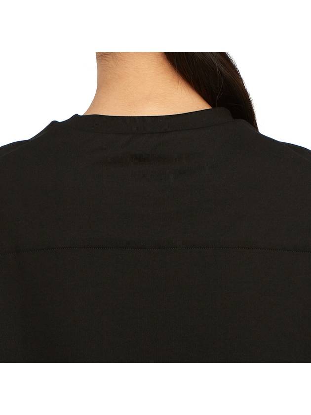 Logo Plaque Cotton Long Sleeve T-shirt Black - JIL SANDER - BALAAN 8