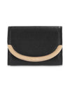 Lizziel Mini 3-Fold Half Wallet Black - CHLOE - BALAAN 1