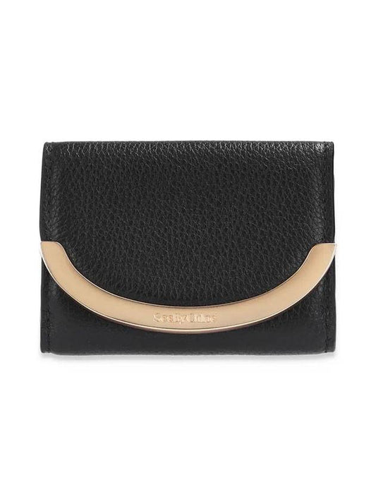 Lizziel Mini 3-Fold Half Wallet Black - CHLOE - BALAAN 1