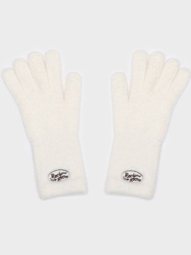 FLUFFY LOGO GLOVE WHITE - RECLOW - BALAAN 6