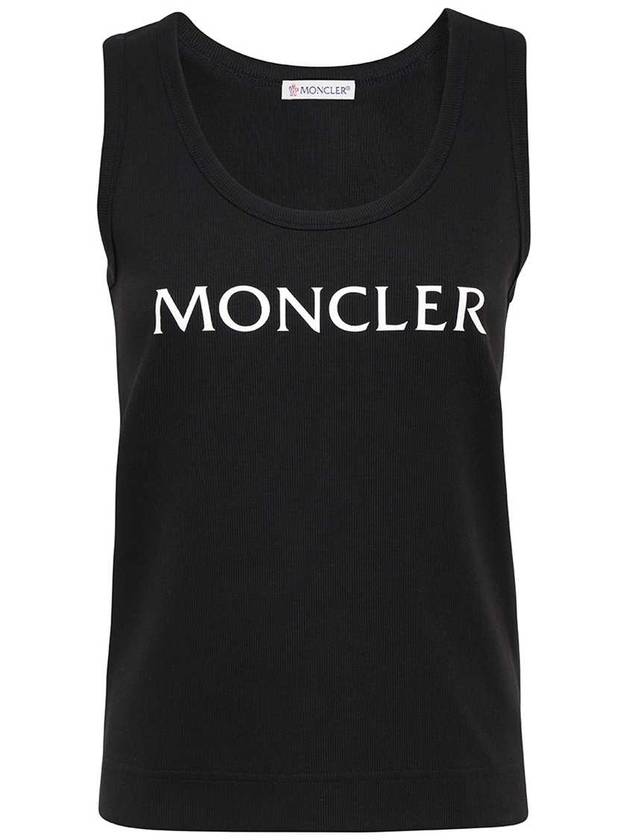 Logo Print Sleeveless Black - MONCLER - BALAAN 2