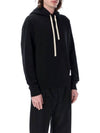 Plus Logo Patch Popover Hoodie Black - JIL SANDER - BALAAN 8