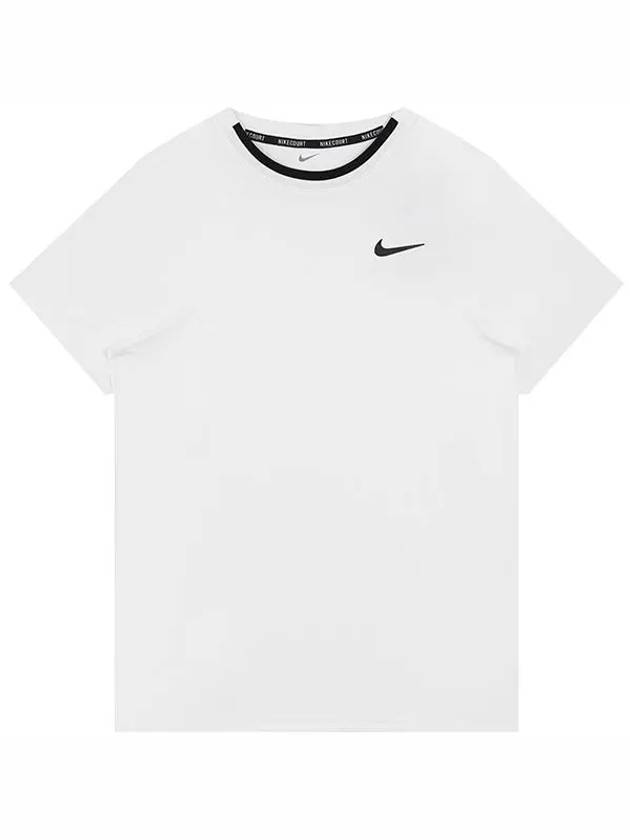 Court Advantage Dri Fit Tennis Short Sleeve T-Shirt White - NIKE - BALAAN 3