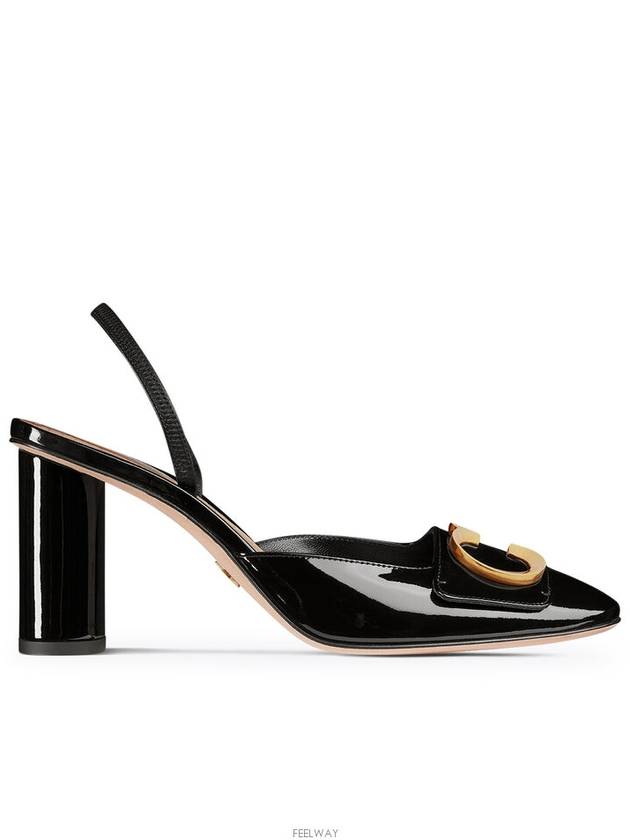 C'est Patent Calfskin Slingback Pumps Black - DIOR - BALAAN 4