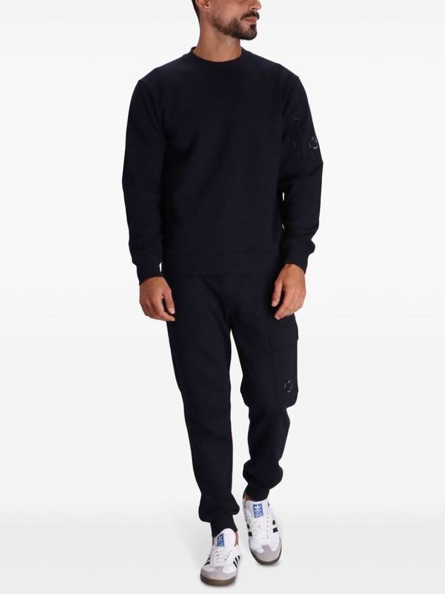 Diagonal Raised Fleece Track Pants Black - CP COMPANY - BALAAN 4