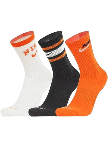 Sports Socks Everyday Plus Cushion Crew Socks 3 Pack - NIKE - BALAAN 1