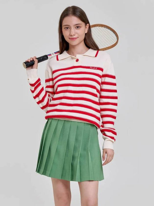 Logo Stripe Collar Neck Knit MK3AP401 - P_LABEL - BALAAN 2