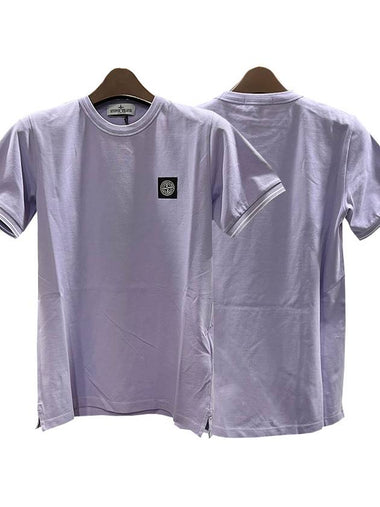 Kids Logo Patch Short Sleeve T Shirt 8 Lilac 781620748 V0088 - STONE ISLAND - BALAAN 1