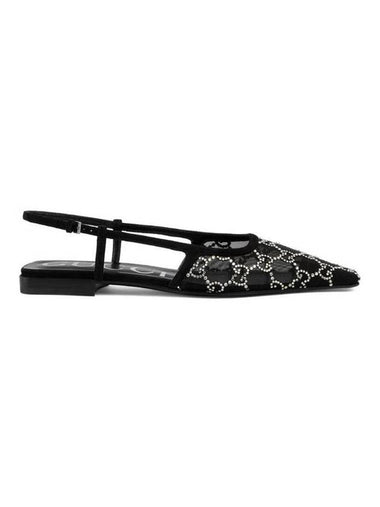 GG Slingback Heels Black - GUCCI - BALAAN 1