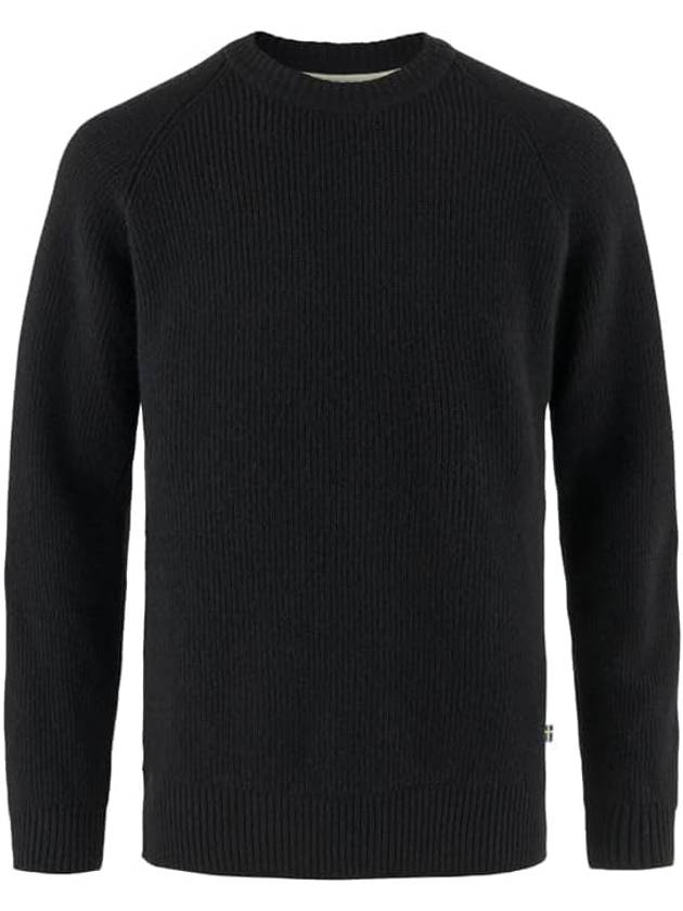 Men's Ovik Rib Sweater Black - FJALL RAVEN - BALAAN 2