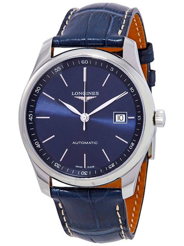 Longines Master Automatic Blue Dial Blue Leather Men's Watch L27934920 - LONGINES - BALAAN 1