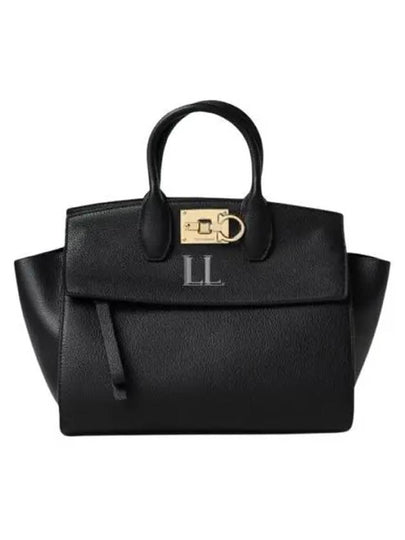 Studio Soft Top Handle Tote Bag Black - SALVATORE FERRAGAMO - BALAAN 2