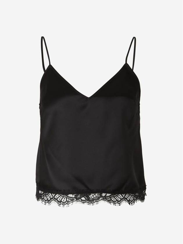 V-Neck Thin Strap Sleeveless Black - ALEXANDER MCQUEEN - BALAAN 2