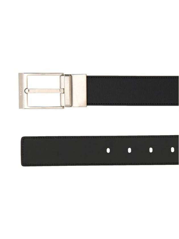 Dress Shiffie 35 Leather Belt Black - BALLY - BALAAN 3