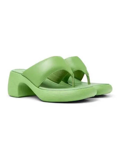 Thelma Leather Flip Flops Green - CAMPER - BALAAN 2