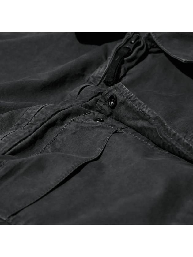 Old Treatment Garment Dyed Overshirt Jacket Charcoal - STONE ISLAND - BALAAN 5