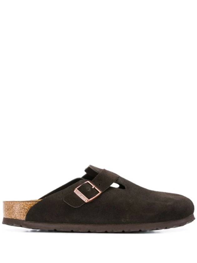 Boston Soft Footbed Suede Slippers Mocha - BIRKENSTOCK - BALAAN 1