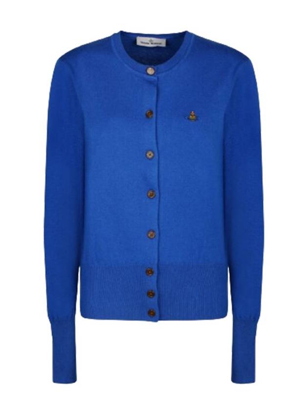 Bea Logo Cardigan Blue - VIVIENNE WESTWOOD - BALAAN 2