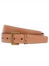 Monogram Logo Belt Beige - SAINT LAURENT - BALAAN 2