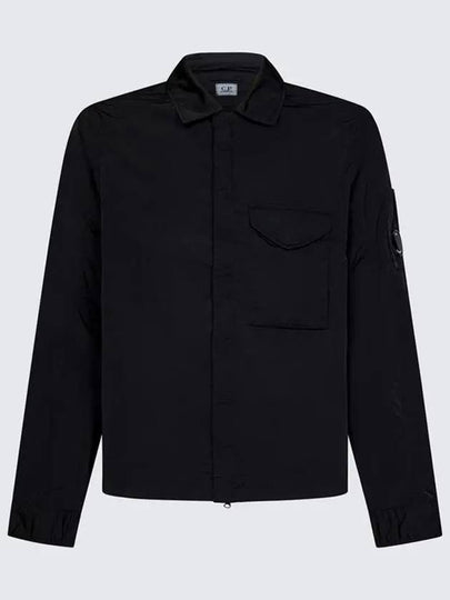 Men's Chrome R Over Shirt Zip Up Jacket Black - CP COMPANY - BALAAN 2