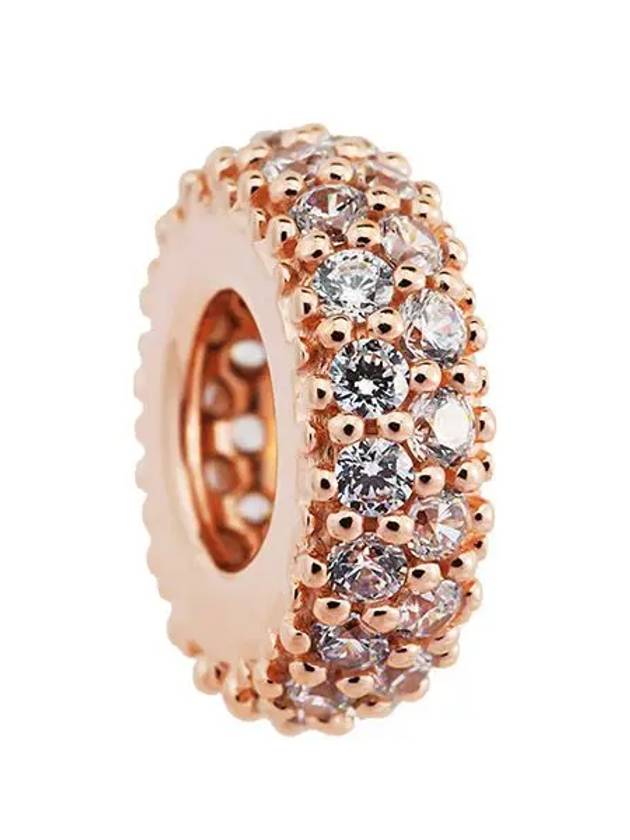 Clear Sparkle Spacer Bracelet Charm Rose Gold - PANDORA - BALAAN 2