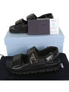 Flat Nappa Leather Sandals Black - PRADA - BALAAN 11