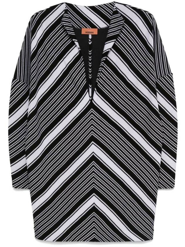 Missoni Short Dress With V-Neck - MISSONI - BALAAN 1