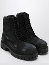 Worn Effect Combat Wolker Boots Black - BALENCIAGA - BALAAN 5