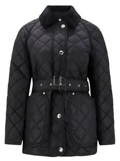 Diamond Quilted Nylon Jacket Black - BURBERRY - BALAAN 2