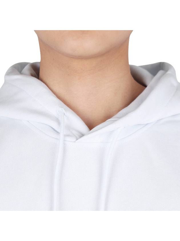 Box Logo Print Cotton Hoodie White - MSGM - BALAAN 6