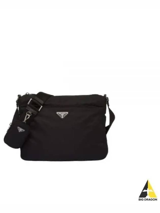 Triangle Logo Re-Nylon Pocket Cross Bag Black - PRADA - BALAAN 2