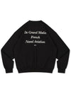 V Heavy Sweat Slogan Sweatshirt Black - DE GRAND MATIN - BALAAN 4