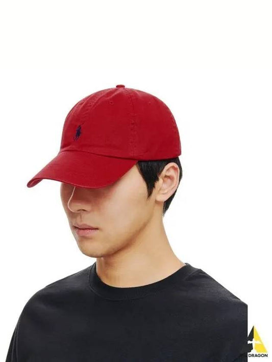 Cotton Chino Baseball Cap Red - POLO RALPH LAUREN - BALAAN 1