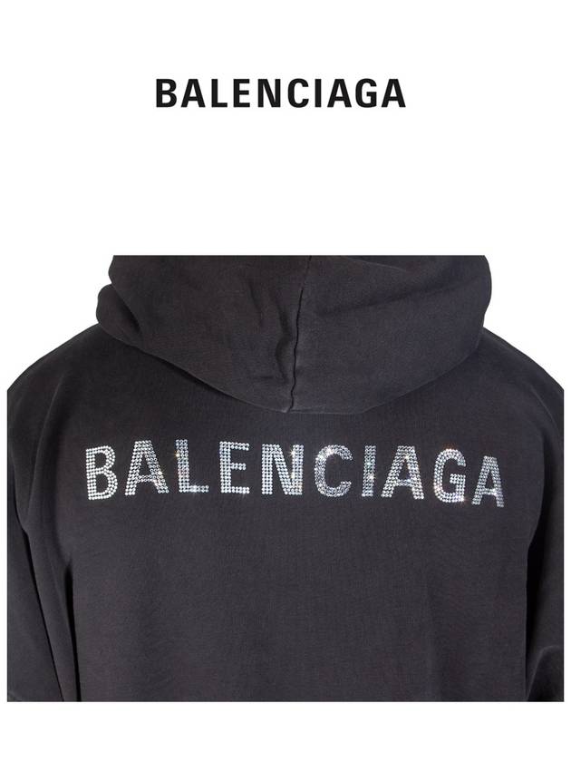 Back Logo Hooded Top Black - BALENCIAGA - BALAAN 9