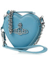 ORB Heart Chain Leather Cross Bag Blue - VIVIENNE WESTWOOD - BALAAN 3