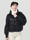 Women s Wool Fabric Patch Down Padded Black Jacket DO6242JP13 1 - DOYOUKNOWMC GOLF WEAR - BALAAN 3